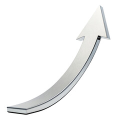 Rising arrow set isolated PNG on transparent background  
