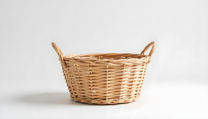 Obraz premium wooden Laundry basket isolated on white background