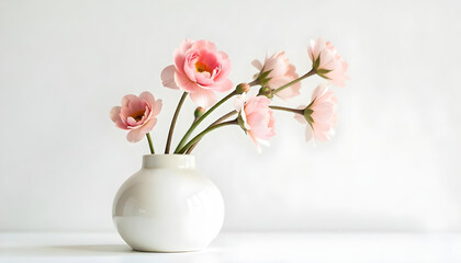 Obraz premium flower blossom vase isolated on white background 