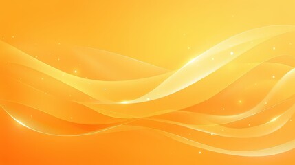 A dynamic orange fluid background with abstract geome