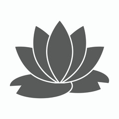 lotus flower icon, lotus vector, water lily illustration
