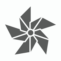 paper windmill icon, windmill vector illustration