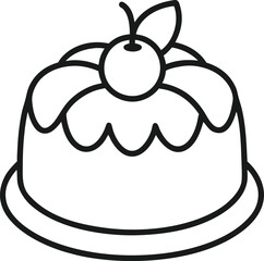 vector illustration of cake