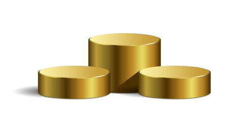 Golden circle podium stage platform pedestal vector for awards, product showcases, and achievements. Ideal for illustrating victory, success, and top-tier presentation.	
