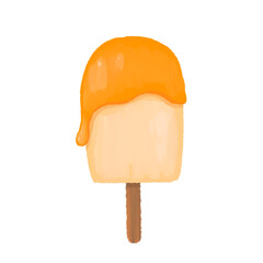 ice cream orange mango fresh summer vibe weather hot clipart png transparent