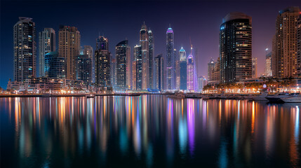 Fototapeta premium dubai marina at night