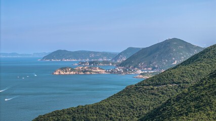 Obraz premium July 27 2025 Beautiful Coastal Village at Shek O, Hong Kong