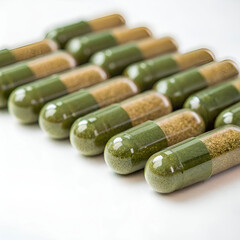 Kariyat herbal capsule isolated on white background.