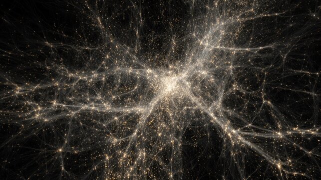 A digital simulation reveals the cosmic web connecting galaxies across the universe