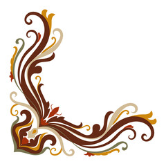 Complex angled lines, vintage patterns, rococo scrolls