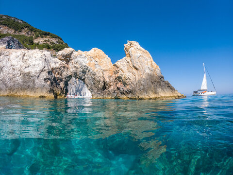 Lalaria beach on Skiathos island, Greece. 