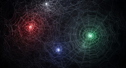 Silver Spiderweb Abstract Background