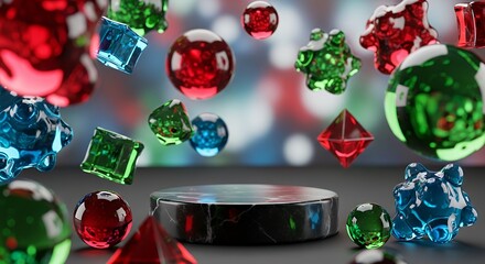 Colored Glass Bokeh Abstract