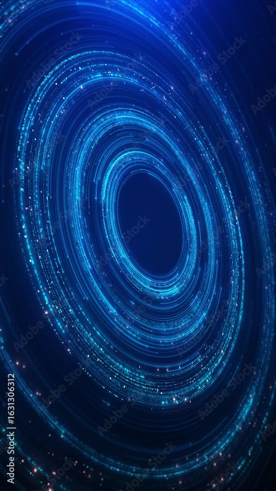 Wall mural abstract technology big data visualization. innovation future data. digital circles of particles. fu