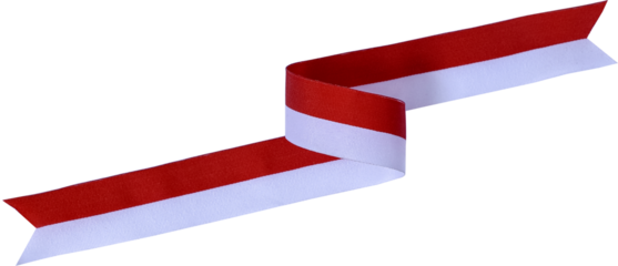Red and white ribbon transparent background, PNG