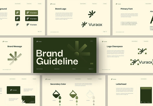 Modern and Clean Retro Brand Guidelines Presentation Template