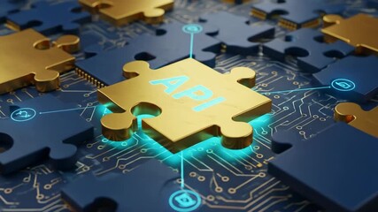 API Integration: Unlocking Software Connections with Seamless Puzzle Piece Interface - Application Programming Interface Concepts, Development & Connectivity Explained - Powered by Adobe
