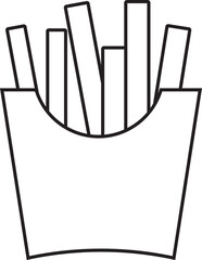 French fries vector illustration