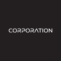 Coporation logo design, business consulting icon template