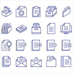 Digital Document Management Icons | Files, Folders and Reports