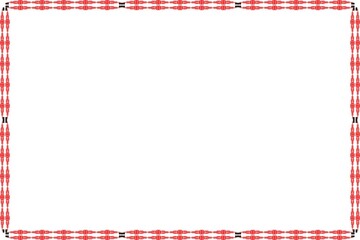 Fototapeta premium Simple Frame, Red and Black Frame, Unique Frame, Photo Frame with White Background, Border Frame, Simple Style