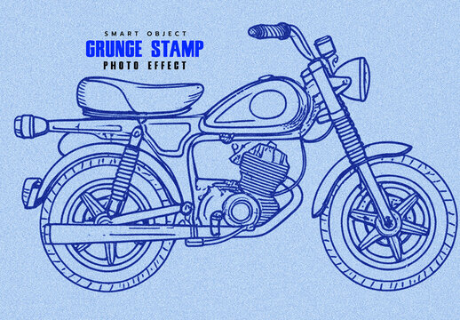 Vintage Stamped Grunge Stamp Photo Effect