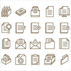 File and Document Vector Icons | Editable Line Icon Pack
