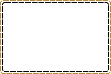 Simple Frame, Golden and Black Frame, Unique Frame, Photo Frame with White Background, Border Frame, Simple Style