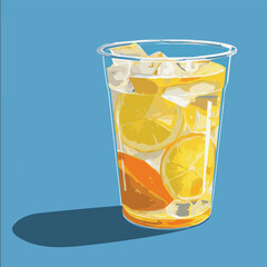  Illustration of ice Lemonade with Honey