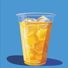  Illustration of ice Lemonade with Honey
