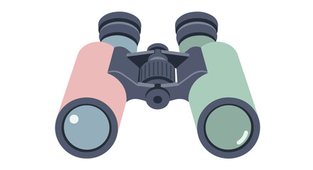 Isolated Binoculars, Viewing on White, Searching, Observing, Watching