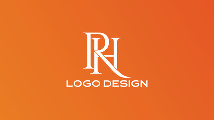 Elegant RH Monogram | Calligraphic RH Letter Design for Fashion and Personal Brands

