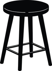 stool seat isolated vector