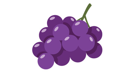 Bunch of grapes sits against blank background, can be used as illustration