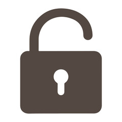 Digital Lock Icon | Minimal Style Padlock for App and Web Use