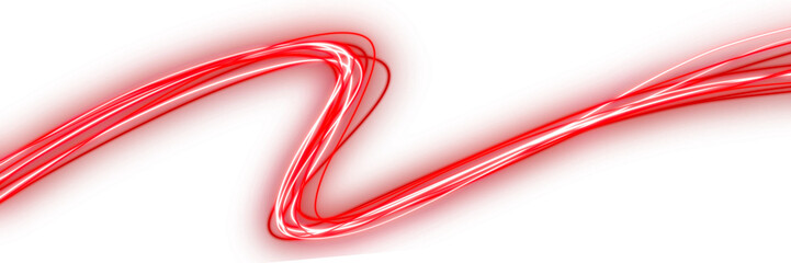 Abstract Red Laser Wave with Glow Effect
