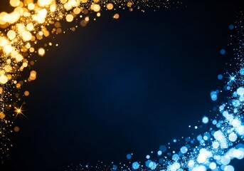 Elegant golden and blue festive sparkle background
