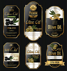 Olive oil retro vintage background collection