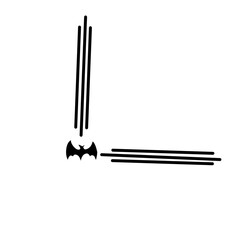 bat corner border frame