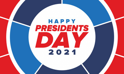 Happy Presidents Day United States Federal Stock Vector 