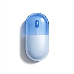3D render of a translucent computer mouse