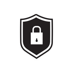 Shield lock icon. Privacy secure sign.eps10