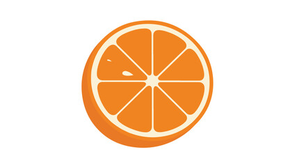 Orange slice illustration isolated on white background for healthy lifestyle