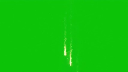 A bright firework explodes, sending glowing particles outwards. This festive effect is on a green screen, ideal for chroma key compositing in celebrations, parties, or magical reveal scenes.