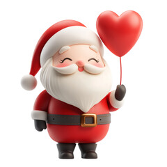 santa claus 3d rendered illustration. Generative AI.