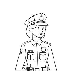 female police officer vector image