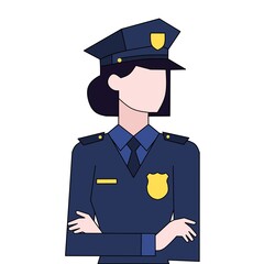 female police officer vector image
