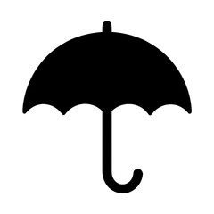 Silhouette of umbrella icon 
black umbrella vector illustration.
Umbrella Icon Silhouette Isolated on White.