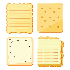 Fototapeta premium PNG Bread sticky notes illustration, transparent background set