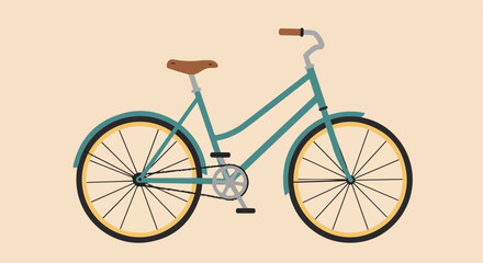 Fototapeta premium Blue bicycle stands, cycling isolated on neutral background, for transportation